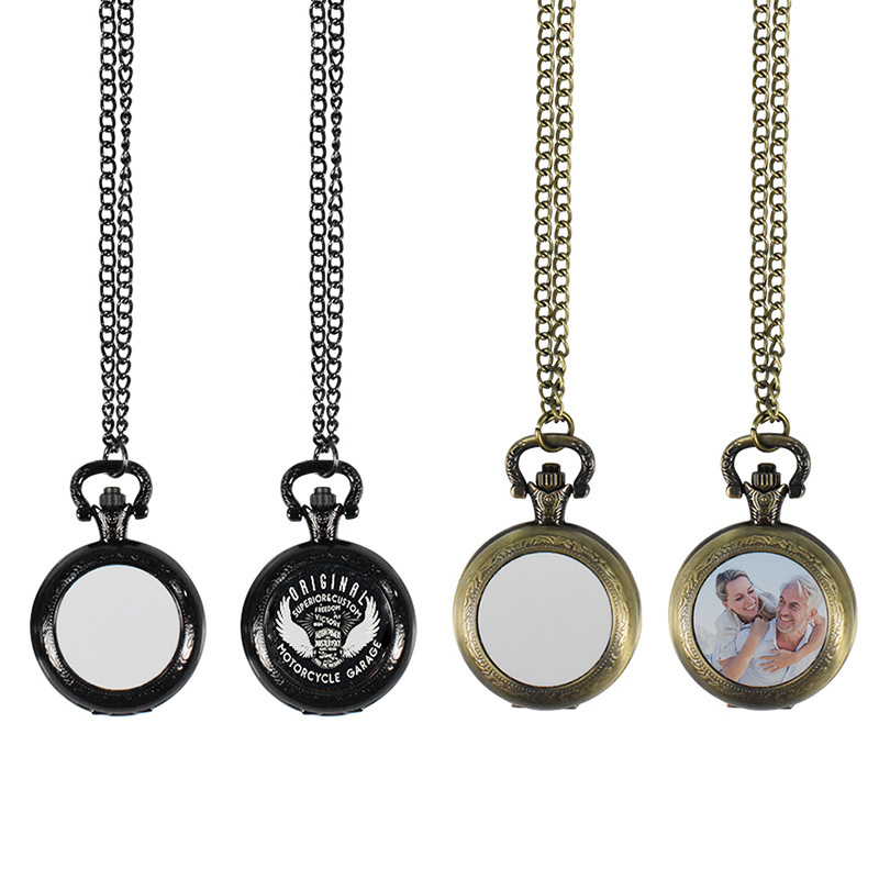 Steel Chain - Custom Vintage Metal Pocket Watch Pendant
