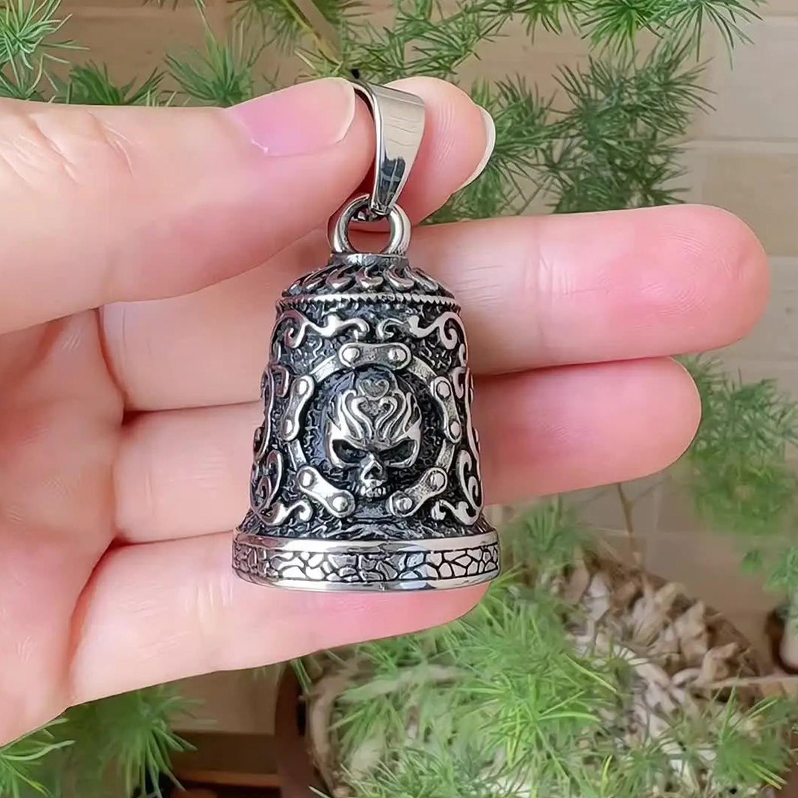 Motorcycle Chain - Skull Bell Charm Motorcycle Bells Decor