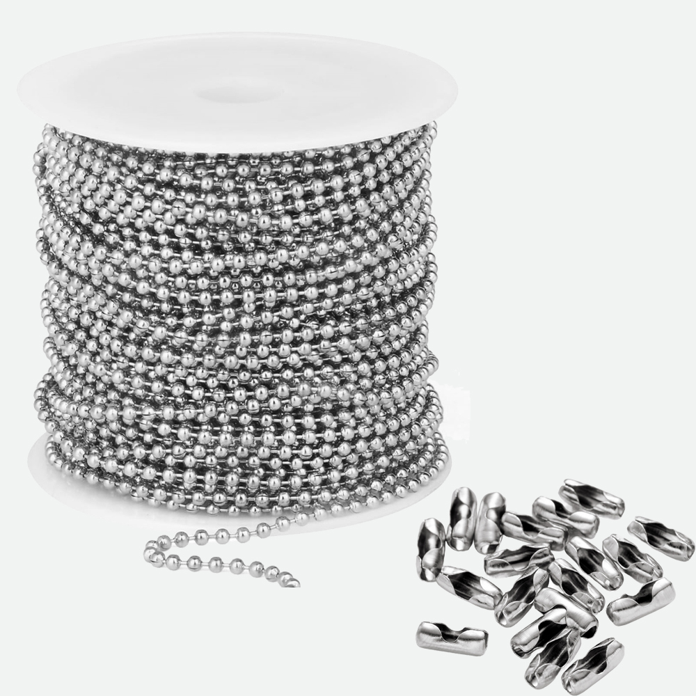 Roller Chain - 10m Stainless Steel Bead Ball Chains