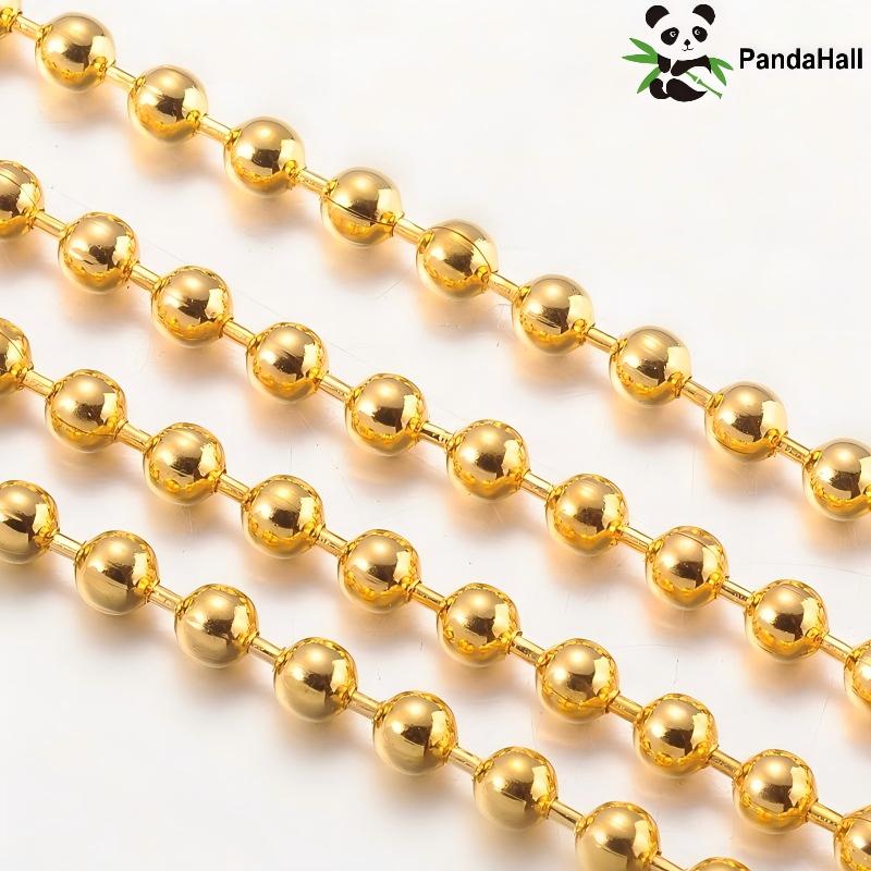 Roller Chain - PandaHall 50m/Roll Soldered Iron Ball Chain,