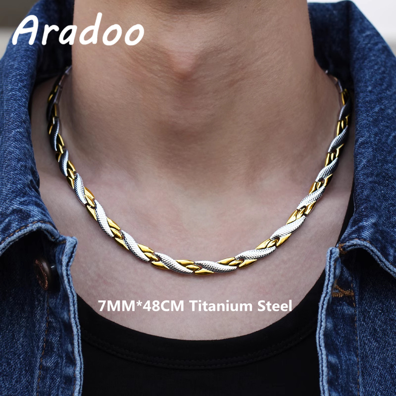 Ansi Chain - ARADOO Titanium Steel Dragon Pattern Necklace