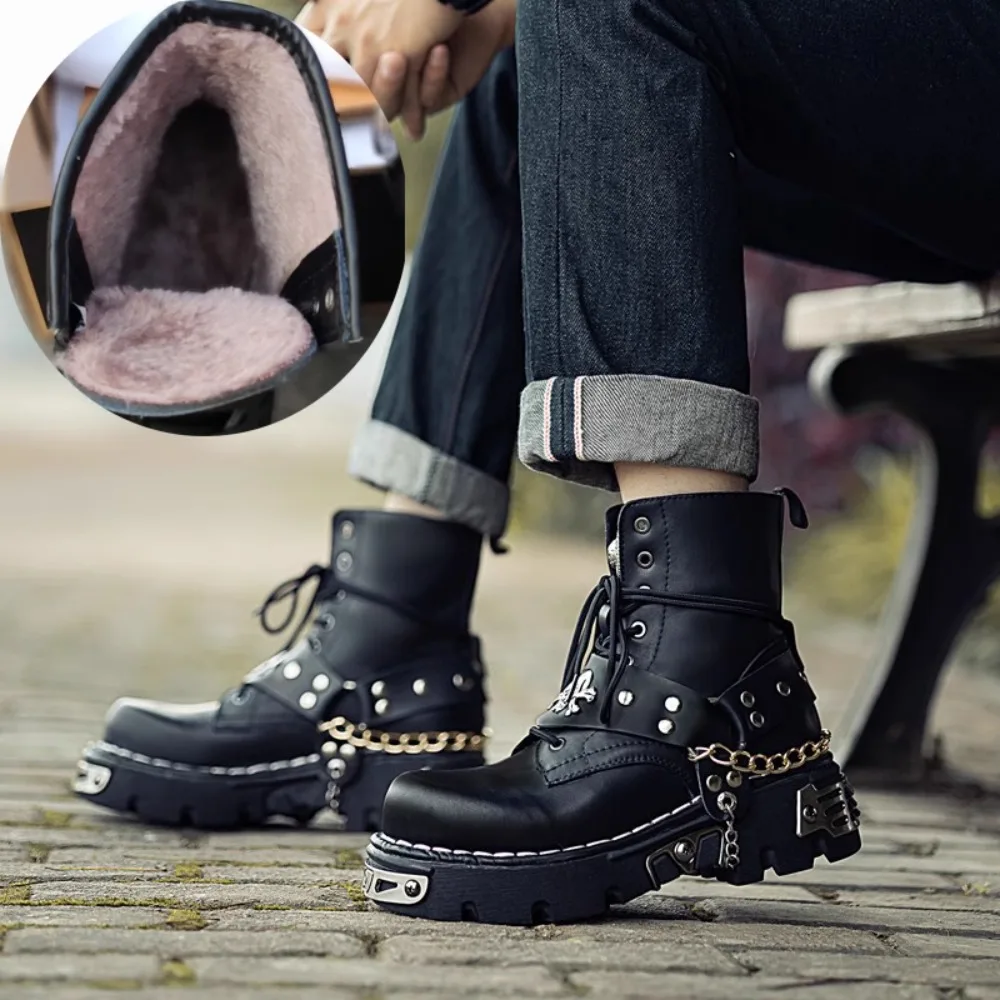 Men's Fashion Genuine Leather  - Motorcycle Chain ulasan dan harga