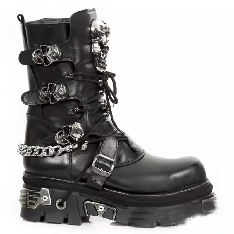 Fashion Men's Genuine Leather  - Motorcycle Chain ulasan dan harga