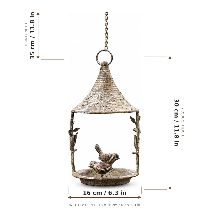 Hanging Bird Feeder, Rustic Vi - Xcm Chain ulasan dan harga