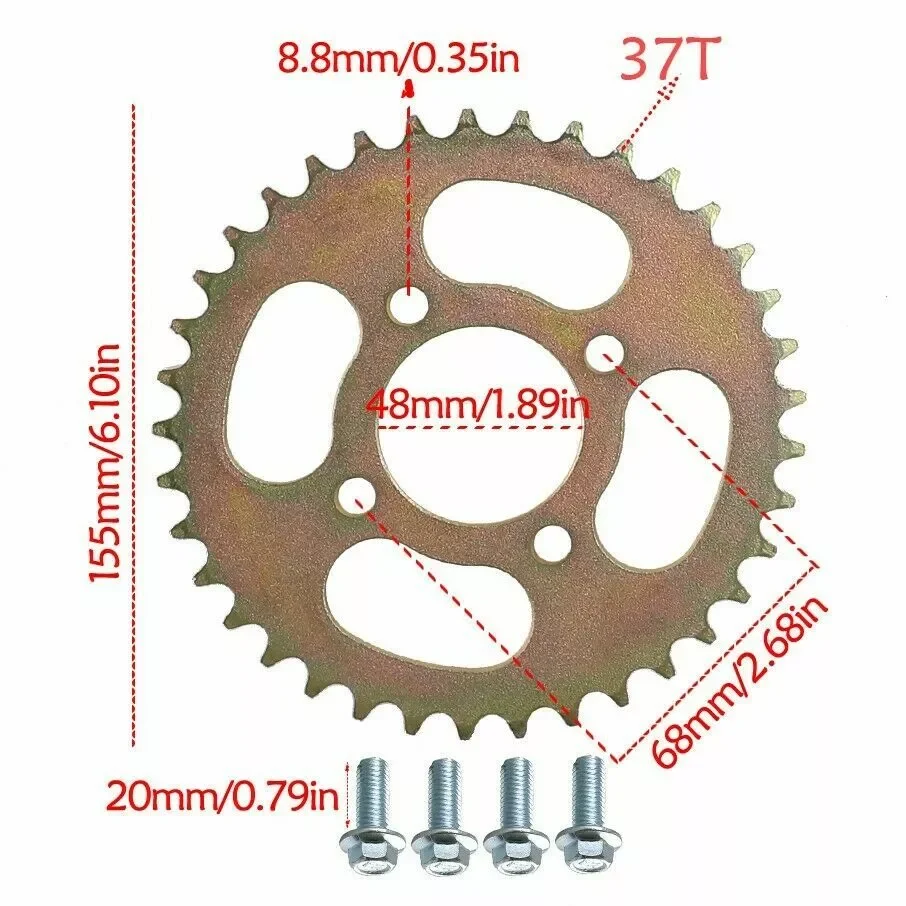 TDPRO 32'' Go Kart Rear Axle / - 428 Chain ulasan dan harga