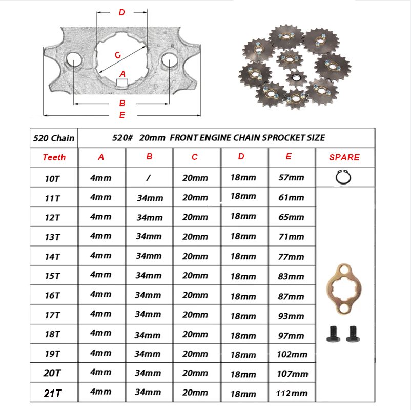 Front Engine Chain Sprockets 5 - Xcm Chain ulasan dan harga