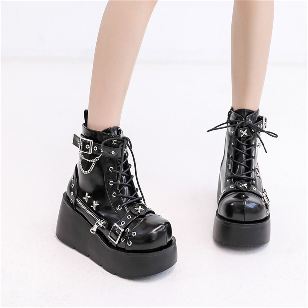 Brand New Ladies Goth Platform - Motorcycle Chain ulasan dan harga