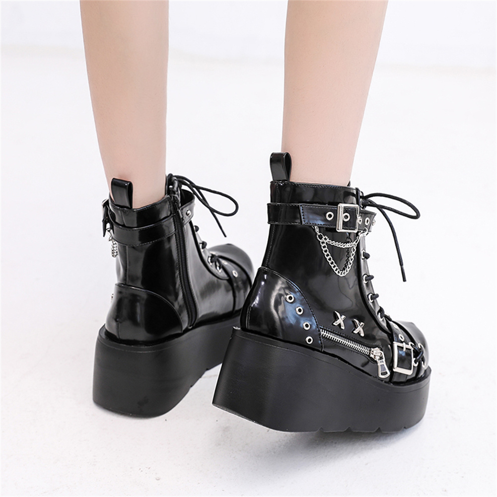 Brand New Ladies Goth Platform - Motorcycle Chain ulasan dan harga