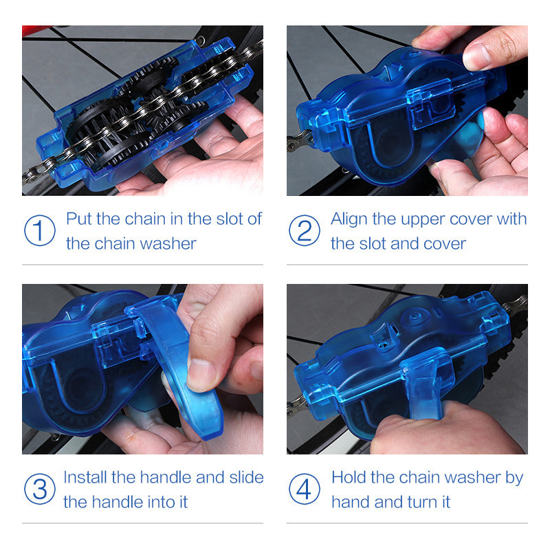 3Pcs Bicycle Chain Cleaner Kit - Chain Sprocket Set ulasan dan harga