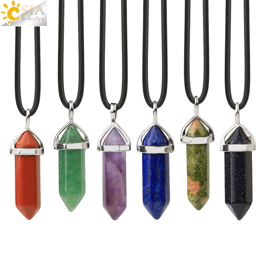 CSJA Crystal Necklaces Natural - Xcm Chain ulasan dan harga